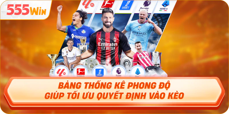 Bảng thống kê phong độ giúp tối ưu quyết định vào kèo